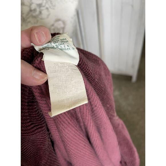 Vintage Tom Tom California Cotton Purple Chore Duster Coat Lagenlook Medium - Picture 8 of 8